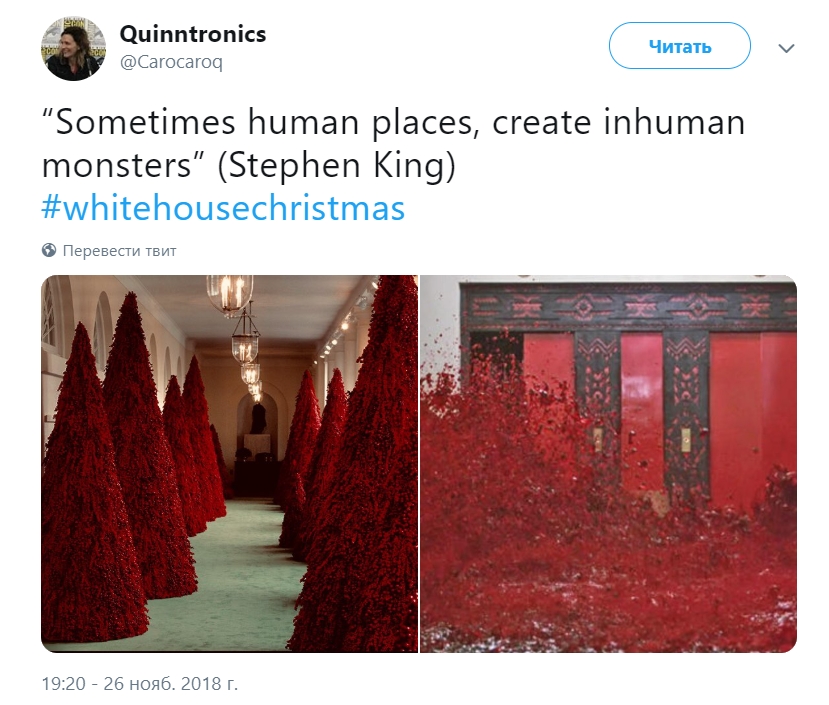 "Реки крови": Мелания Трамп напугала своими новогодними украшениями